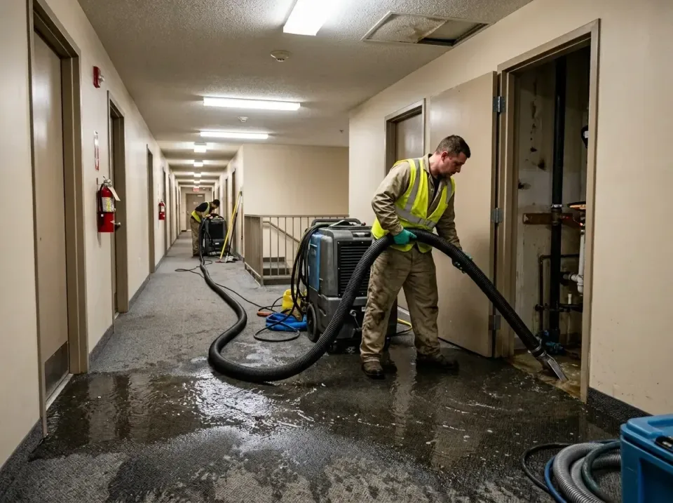 multi-unit-apartment-hallway-f-005 — frequently asked questions, Emergency Burst Pipe Water Extraction & Removal in Willisto…